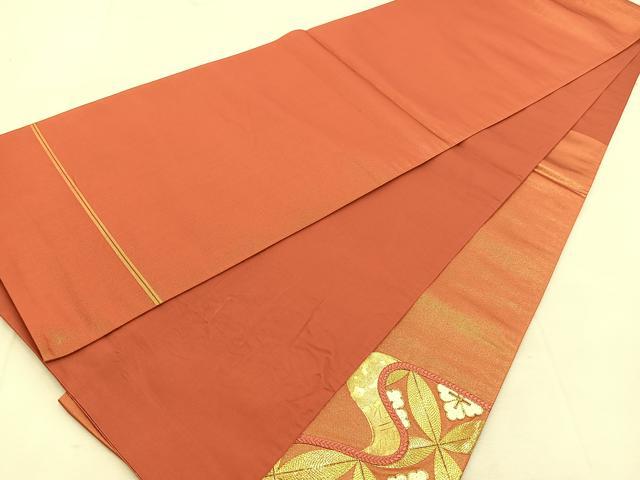 平和屋着物◎太鼓柄袋帯　駒刺繍　七宝花菱文　金彩　正絹　逸品　BAAU6620yc