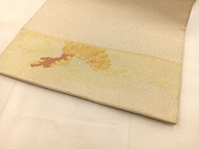 平和屋着物◎太鼓柄袋帯　綴れ　浜松文　金銀糸　正絹　逸品　BAAU6597yc