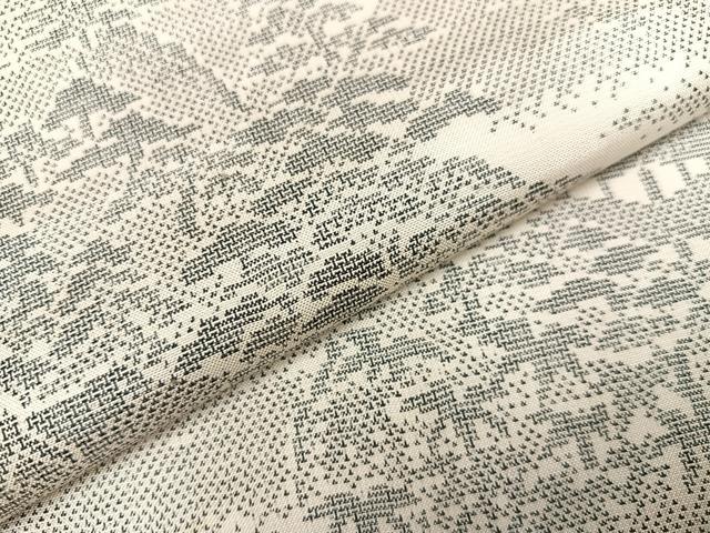 平和屋着物●本場大島紬　白大島　カタス９マルキ　樹林文　正絹　逸品　未使用　AAAZ5079ph