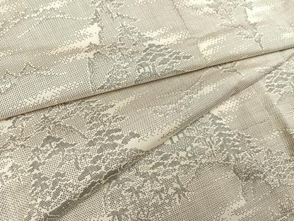 平和屋着物●本場大島紬　白大島　カタス９マルキ　樹林文　正絹　逸品　未使用　AAAZ5079ph
