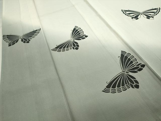 平和屋着物＊夏物 訪問着 絽 舞蝶文 暈し染め 正絹 逸品 CAAW9885gh