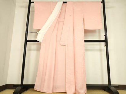平和屋着物▽上質な色無地 単衣 道長吉祥地紋 虹色 正絹 逸品 DAAV5377az