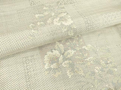 平和屋着物▽本場大島紬 白大島 単衣 9マルキ 色紙花文 正絹 逸品 DAAV5390az
