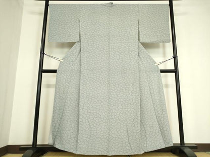 平和屋着物▽上質な小紋 単衣 菊尽くし 正絹 逸品 DAAV5394az