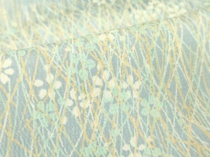 平和屋着物▽上質な小紋 単衣 草花文 正絹 逸品 DAAV5382az