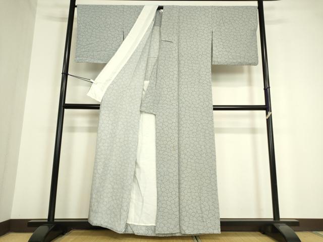 平和屋着物▽上質な小紋 単衣 菊尽くし 正絹 逸品 DAAV5394az