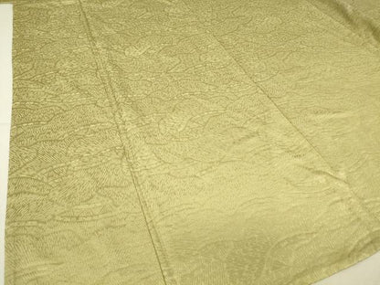 平和屋着物▽上質な色無地 単衣 籬地紋 抹茶色 正絹 逸品 未使用 DAAV5413az
