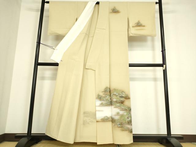 平和屋着物▽訪問着 単衣 風景文 暈し染め 金彩 さが美扱い 正絹 逸品 DAAV5402az