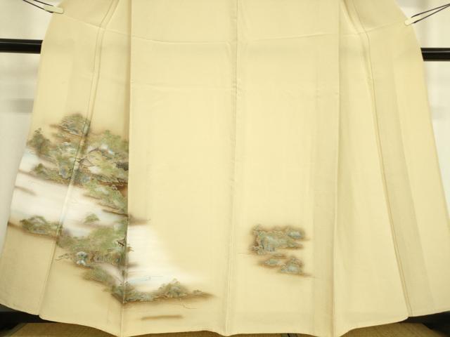 平和屋着物▽訪問着 単衣 風景文 暈し染め 金彩 さが美扱い 正絹 逸品 DAAV5402az