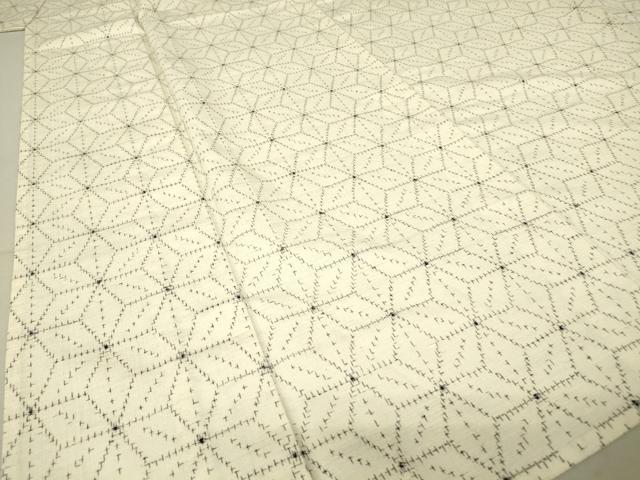 平和屋着物▽上質な紬 単衣 麻の葉文 正絹 逸品 DAAV5434az