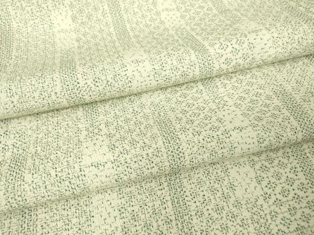 平和屋着物▽本塩沢 単衣 間道 正絹 逸品 DAAV5422az