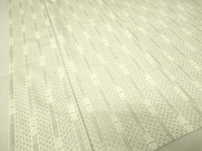 平和屋着物▽本塩沢 単衣 間道 正絹 逸品 DAAV5422az