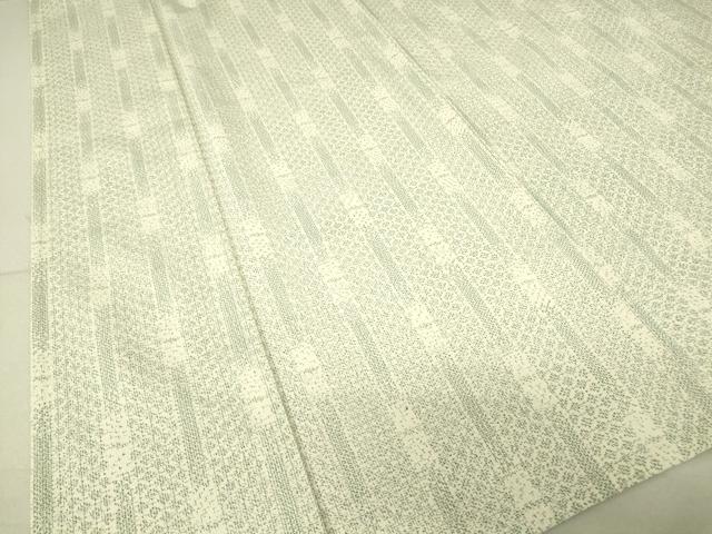 平和屋着物▽本塩沢 単衣 間道 正絹 逸品 DAAV5422az