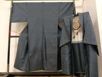 平和屋着物●男性 本場大島紬 アンサンブル 100亀甲 総詰め 正絹 逸品 AAAZ6862ph