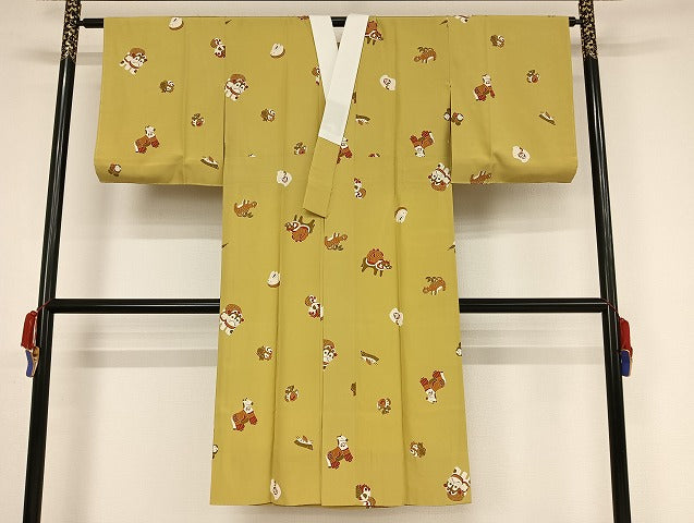 平和屋着物●長襦袢　無双仕立て　十二支　正絹　逸品　未使用　AAAY1629np