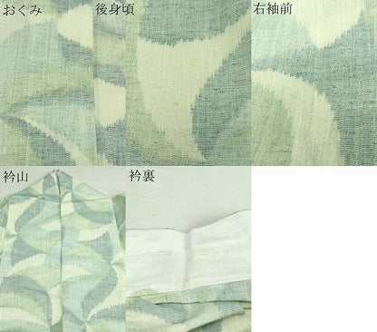 平和屋着物▽小紋 単衣 舞花文 洗える着物 DAAV9875sf