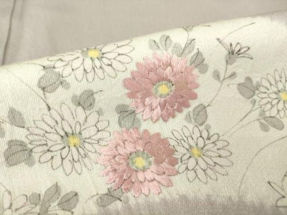 平和屋着物▽訪問着 単衣 絞り 刺繍 地紙花文 正絹 逸品 DAAV5534az