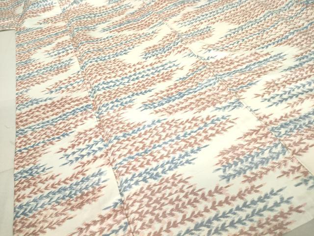 平和屋着物▽上質な紬 単衣 変わり縞 正絹 逸品 未使用 DAAV5573az