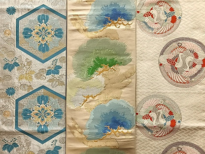 平和屋着物■袋帯 西陣 まとめて100点 鳳凰 向い鶴 向い尾長鳥 人物 蝶 風景 更紗 花柄 楽器 正倉院 佐賀錦 未使用品あり 全て正絹 mmm949