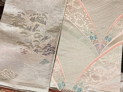 平和屋着物■袋帯 西陣 まとめて100点 鶴 尾長鳥 蝶 風景 松竹梅 花柄 楽器 七宝 正倉院 金銀糸 など 未使用品あり 全て正絹 mmm948