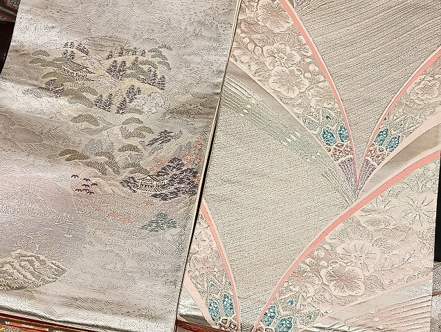 平和屋着物■袋帯 西陣 まとめて100点 鶴 尾長鳥 蝶 風景 松竹梅 花柄 楽器 七宝 正倉院 金銀糸 など 未使用品あり 全て正絹 mmm948