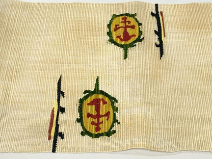 平和屋着物＊夏物 八寸名古屋帯 抽象文 正絹 逸品 CAAW6871fb