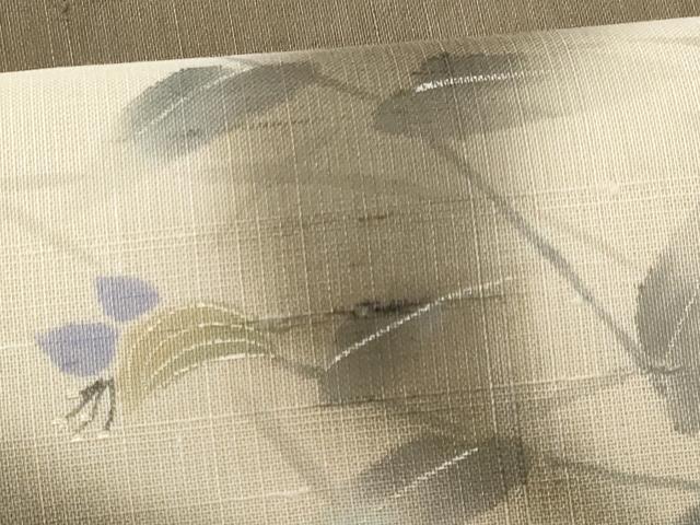 平和屋着物＊夏物 絹芭蕉 九寸名古屋帯 枝花文 金彩 正絹 逸品 CAAW6898fb