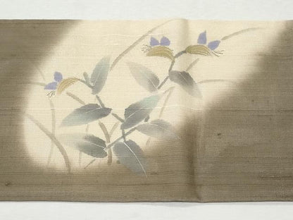 平和屋着物＊夏物 絹芭蕉 九寸名古屋帯 枝花文 金彩 正絹 逸品 CAAW6898fb