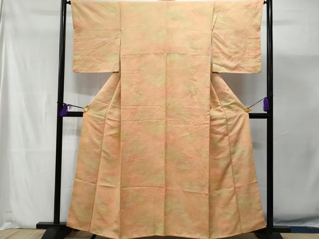 平和屋着物■上質な小紋　紬地　流水花文　暈し染め　正絹　逸品　CAAW5542fb