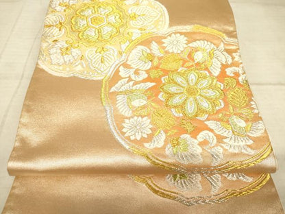 平和屋着物◎六通柄袋帯　正倉院花鳥文　金銀糸　正絹　逸品　AAAZ6199cs