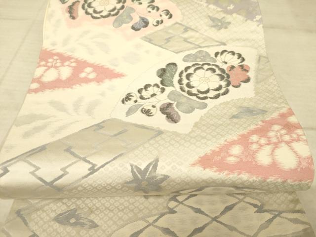 平和屋着物◎六通柄袋帯　辻が花　正絹　逸品　AAAZ6240cs