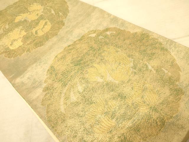 平和屋着物◎六通柄袋帯 鳳凰花文 金糸 正絹 逸品 AAAZ6219cs