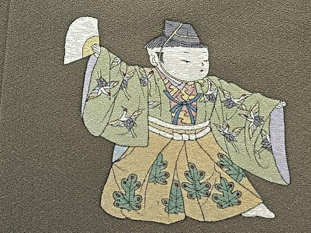 平和屋着物▽上質な色無地　単衣　ワンポイント　海松色　正絹　逸品　CAAX2504xi