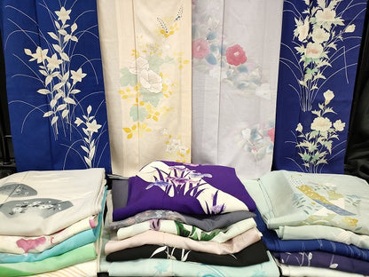 平和屋本店■夏物 訪問着 絽 紗 まとめて20点 鶴 花柄 手描き 駒刺繍 着用可能多数 全て正絹 se3592
