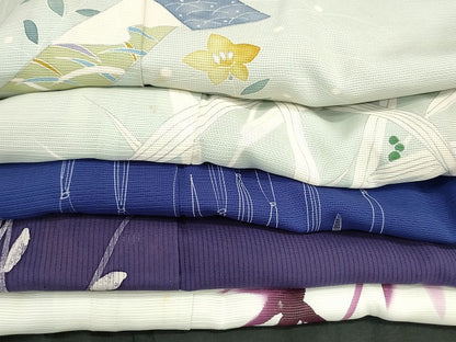 平和屋本店■夏物 訪問着 絽 紗 まとめて20点 鶴 花柄 手描き 駒刺繍 着用可能多数 全て正絹 se3592