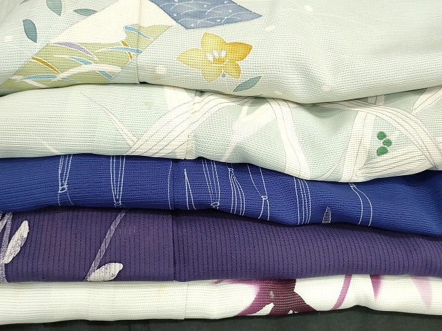 平和屋本店■夏物 訪問着 絽 紗 まとめて20点 鶴 花柄 手描き 駒刺繍 着用可能多数 全て正絹 se3592