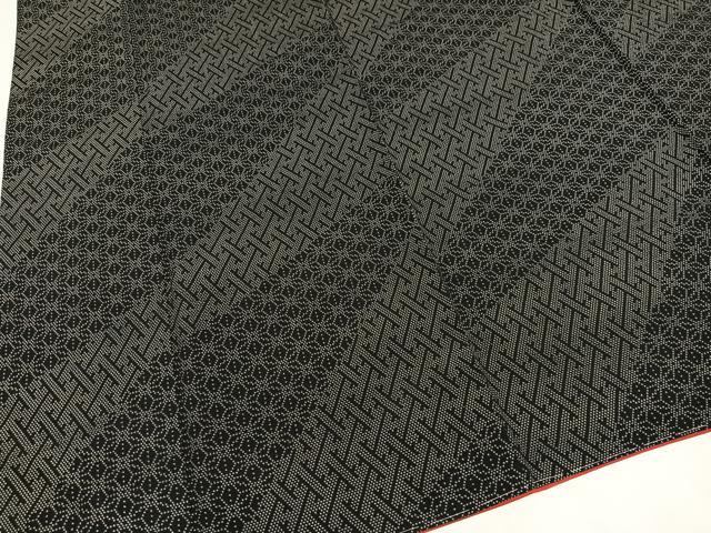 平和屋着物●お召　吉祥文　正絹　逸品　未使用　AAAZ8884ph