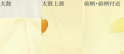 平和屋着物●塩瀬　九寸名古屋帯　枝花文　正絹　逸品　CAAX1564hy