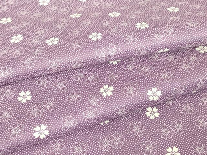 平和屋着物▽小紋 単衣 舞桜文 洗える着物 DAAV5602az