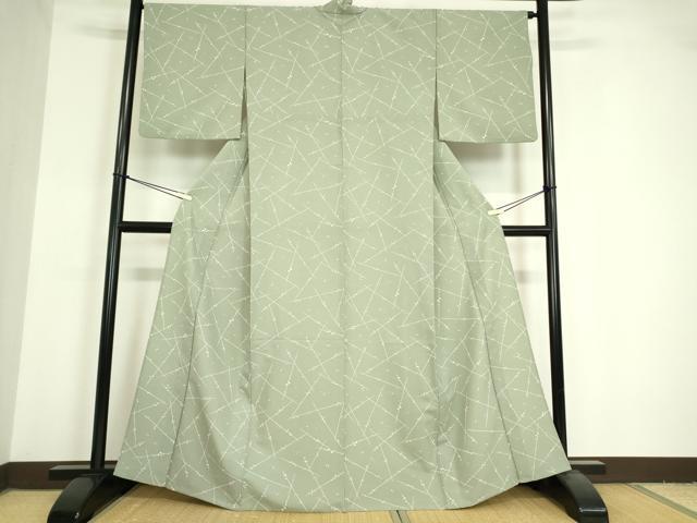 平和屋着物▽小紋 単衣 枝蕾 洗える着物 DAAV5605az