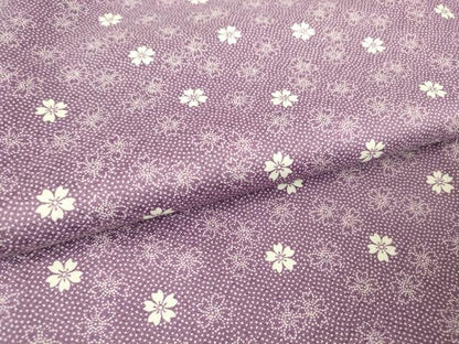 平和屋着物▽小紋 単衣 舞桜文 洗える着物 DAAV5602az