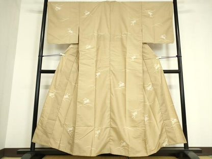 平和屋着物▽小紋 単衣 芝に飛び兎 逸品 DAAV5592az