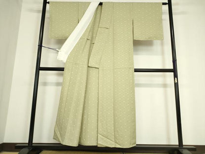 平和屋着物▽上質な小紋 単衣 絞り 青海波 正絹 逸品 未使用 DAAV5618az