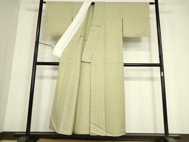 平和屋着物▽上質な小紋 単衣 絞り 青海波 正絹 逸品 未使用 DAAV5618az