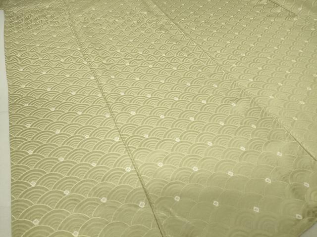 平和屋着物▽上質な小紋 単衣 絞り 青海波 正絹 逸品 未使用 DAAV5618az