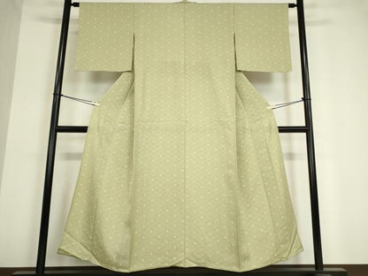 平和屋着物▽上質な小紋 単衣 絞り 青海波 正絹 逸品 未使用 DAAV5618az