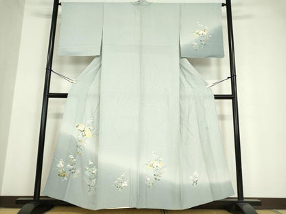 平和屋着物▽訪問着 単衣 友禅 作家物 地紙花文 暈し染め 正絹 逸品 DAAV5658az