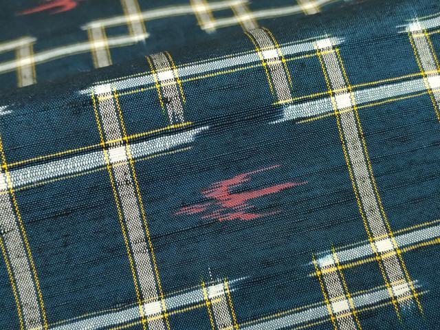 平和屋着物▽上質な紬 単衣 燕絣 正絹 逸品 DAAV5643az