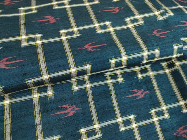 平和屋着物▽上質な紬 単衣 燕絣 正絹 逸品 DAAV5643az