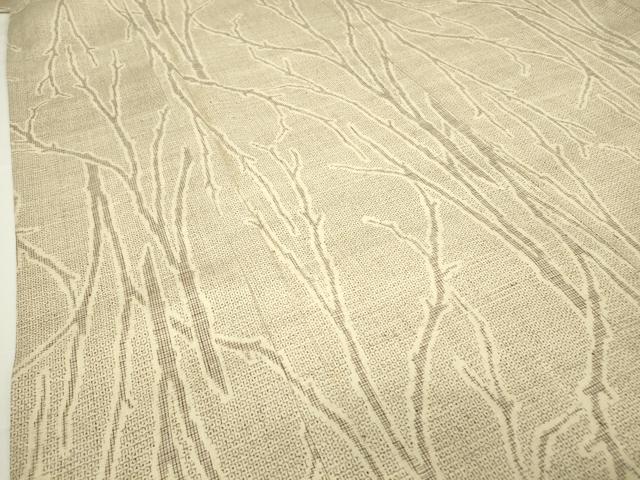 平和屋着物▽結城紬 単衣 樹木文 100亀甲 正絹 逸品 DAAV5676az
